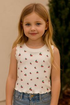 CAMISETA INFANTIL FLORES - Código 9263-7