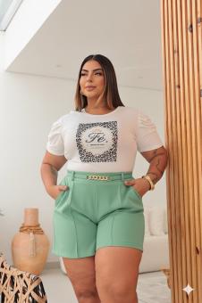 SHORT CORRENTE  PLUS SIZE - Código 9321-734