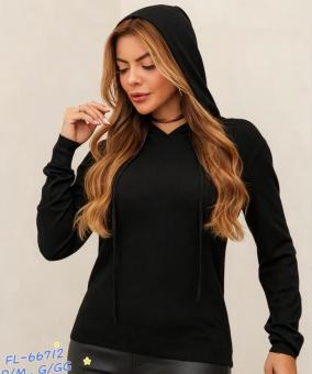 BLUSA COM TOUCA LEVINHA - Código 9419-2