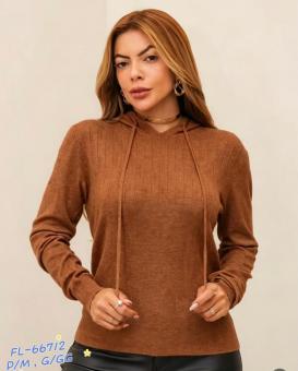 BLUSA COM TOUCA LEVINHA - Código 9419-46