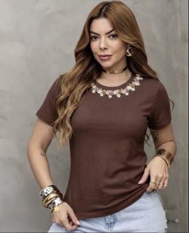 CAMISETA FEMININA FLORIDA - Código 9433-34
