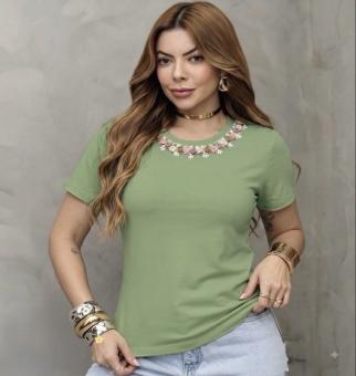 CAMISETA FEMININA FLORIDA - Código 9433-43