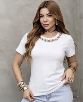 CAMISETA FEMININA FLORIDA - Código 9433-7