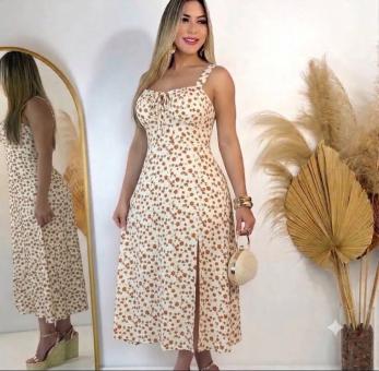 VESTIDO ALÇA FLORES - Código 9443-7