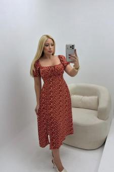 VESTIDO MANGA FLORES - Código 9444-1421