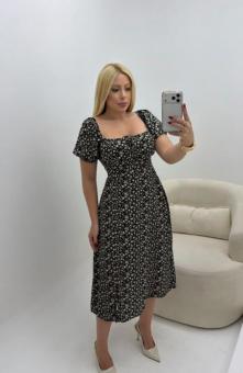 VESTIDO MANGA FLORES - Código 9444-1637
