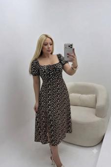 VESTIDO MANGA FLORES - Código 9444-9